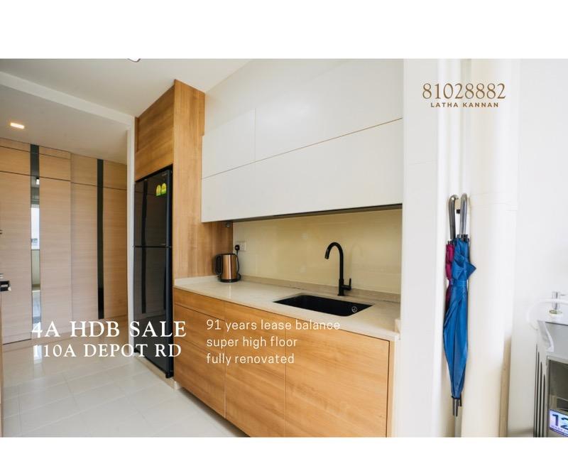 HDB Apartment for Sale, 4A HDB SALE 110A DEPOT ROAD HDB Apartment For Sale, $958,888, 3 Bed 2 Bath 990 sqft $969.00 psf, SGD 958,888 | 99-year Leasehold