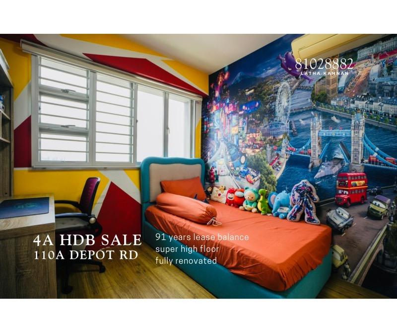 HDB Apartment for Sale, 4A HDB SALE 110A DEPOT ROAD HDB Apartment For Sale, $958,888, 3 Bed 2 Bath 990 sqft $969.00 psf, SGD 958,888 | 99-year Leasehold