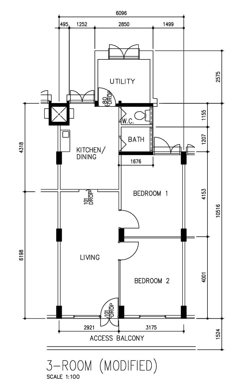 HDB Apartment for Sale, 28 New Upper Changi Road HDB Apartment For Sale, $488,000, 2 Bed 2 Bath 700 sqft $697.00 psf, SGD 488,000 | 99-year Leasehold