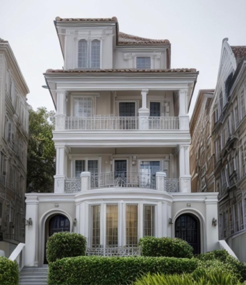 Prop-GPT: Detached: D14  3.5 stories colonial style bungalow
