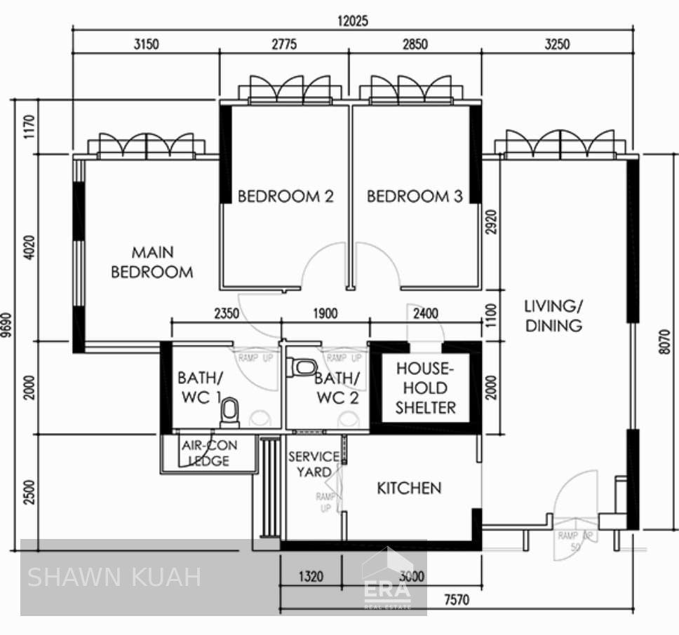 HDB - 3 room for Sale, Senja Road 636C Senja Road, SGD 668,000 | Leasehold
