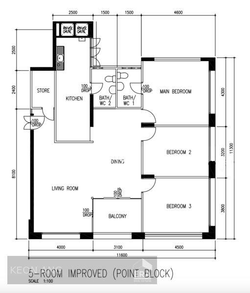 HDB - 3 room for Sale, Bishan Street 12 128 Bishan Street 12, SGD 1,020,000 | Leasehold
