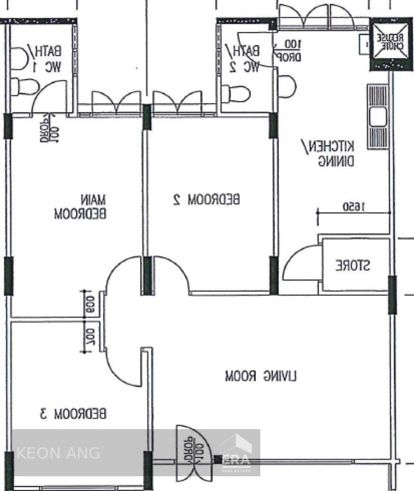 HDB - 3 room for Sale, Bishan Street 11 147 Bishan Street 11, SGD 588,000 | Leasehold
