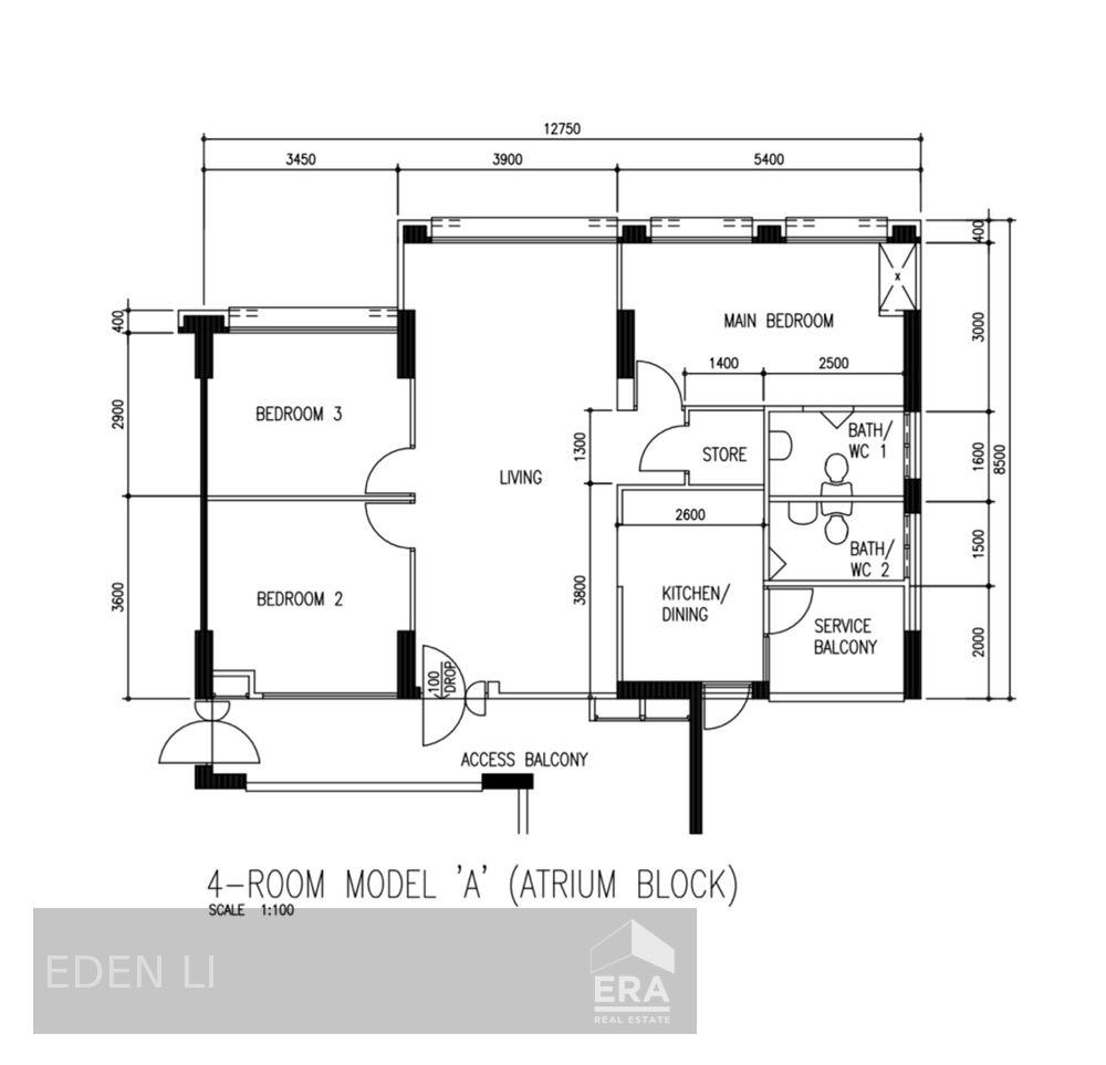 HDB - 3 room for Sale, Tampines Street 71 715 Tampines Street 71, SGD 700,000 | Leasehold