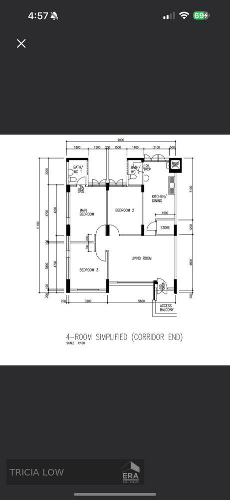 HDB - 3 room for Sale, Hougang Avenue 6 520 Hougang Avenue 6, SGD 590,000 | Leasehold