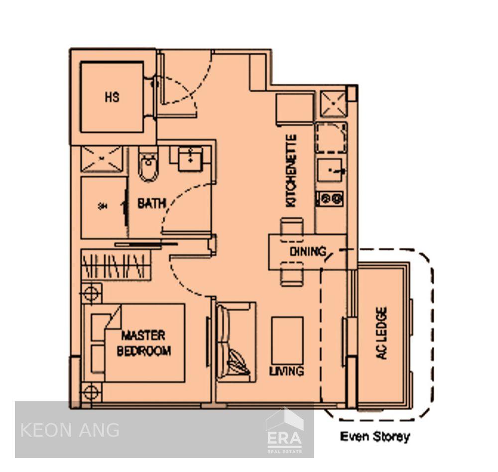 Condominium for Sale, Jalan Jurong Kechil The Hillford, SGD 628,000 | Leasehold 60