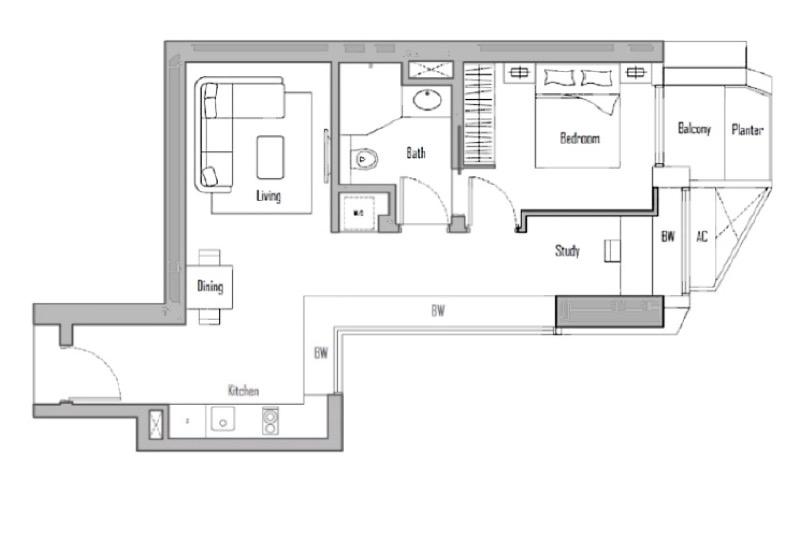 Condominium for Sale, V on Shenton Condominium For Sale, $1,550,000, 1 Bed 1 Bath 743 sqft $2,086.00 psf, SGD 1,550,000 | 99-year Leasehold