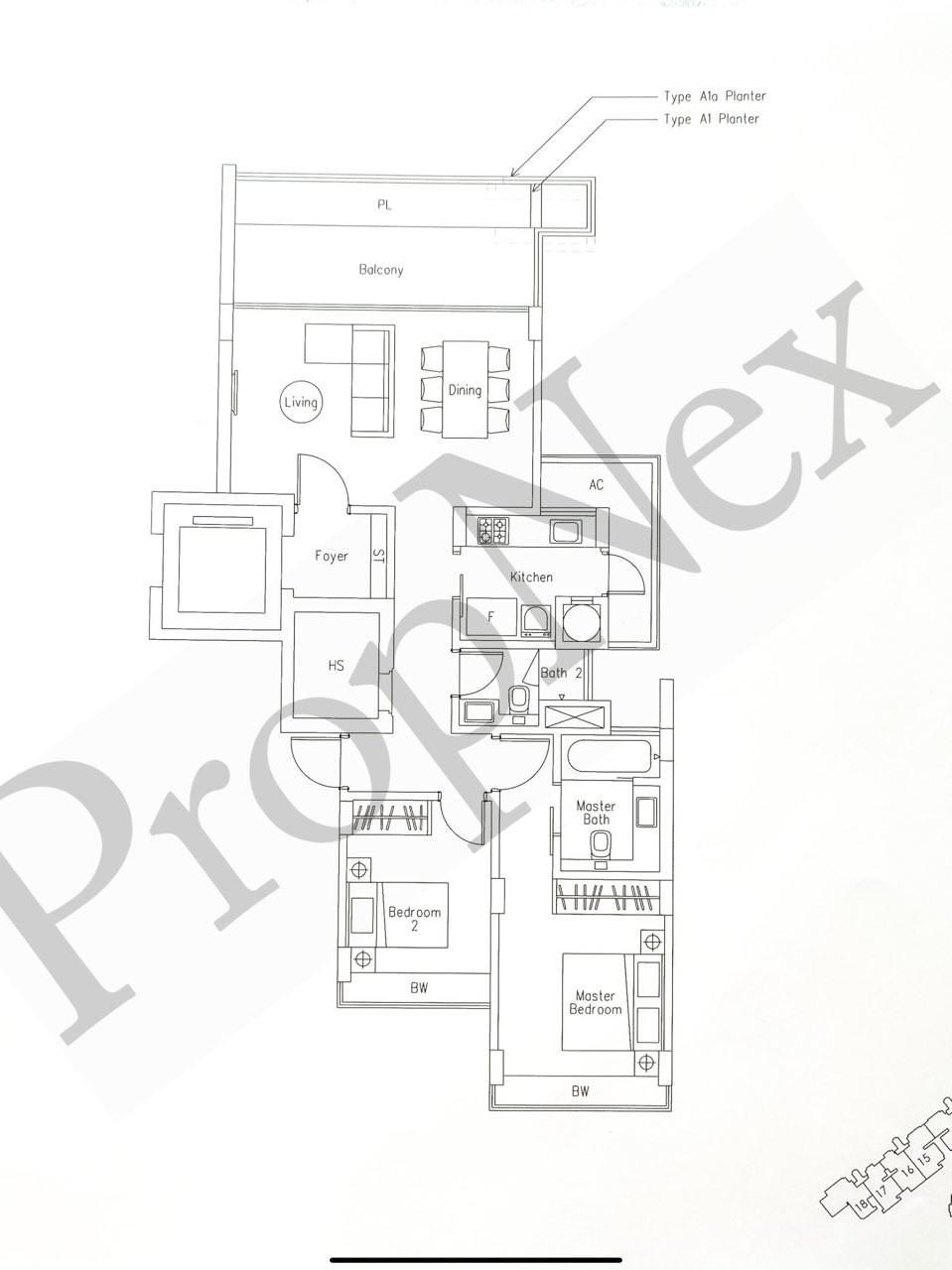 Apartment for Sale, The Beverly Apartment For Sale, $2,180,000, 2 Bed 2 Bath 1,131 sqft $1,928.00 psf, SGD 2,180,000 | Freehold