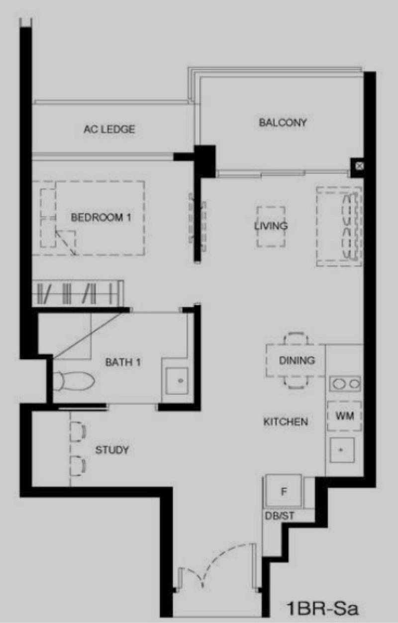 Condominium for Sale, Normanton Park Condominium For Sale, $1,200,000, 1 Bed 1 Bath 570 sqft $2,105.00 psf, SGD 1,200,000 | 99-year Leasehold