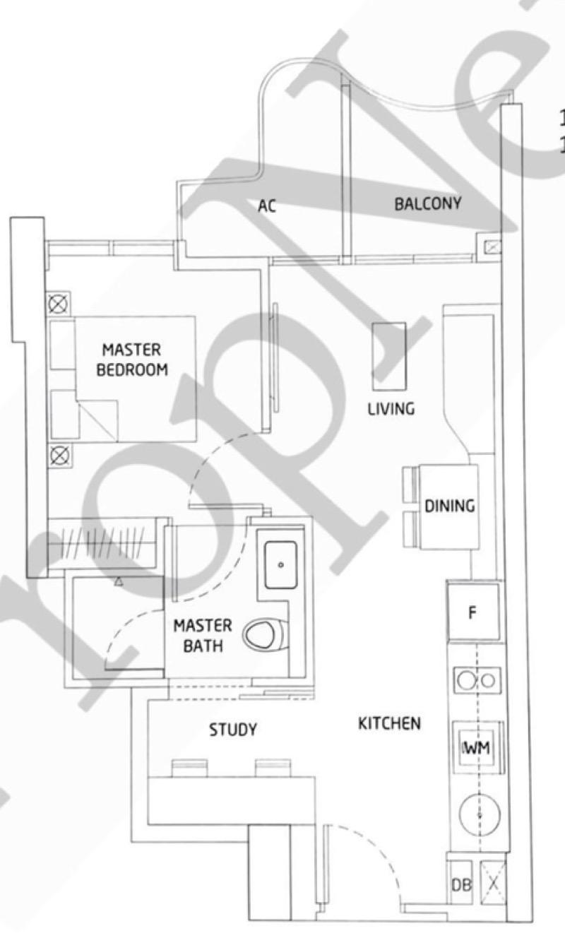 Condominium for Sale, Queens Peak Condominium For Sale, $1,211,888, 1 Bed 1 Bath 495 sqft $2,448.00 psf, SGD 1,211,888 | 99-year Leasehold