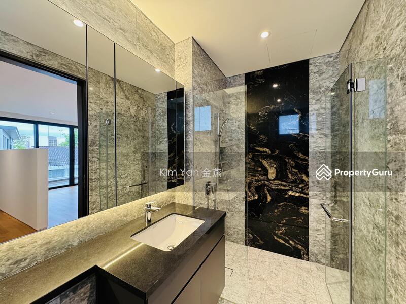 Bungalow for Sale, Brand New & Luxury Bungalow with Lift & pool, quality finishes, Fair face concrete featured wall, SGD 15,500,000 | 999-year lease