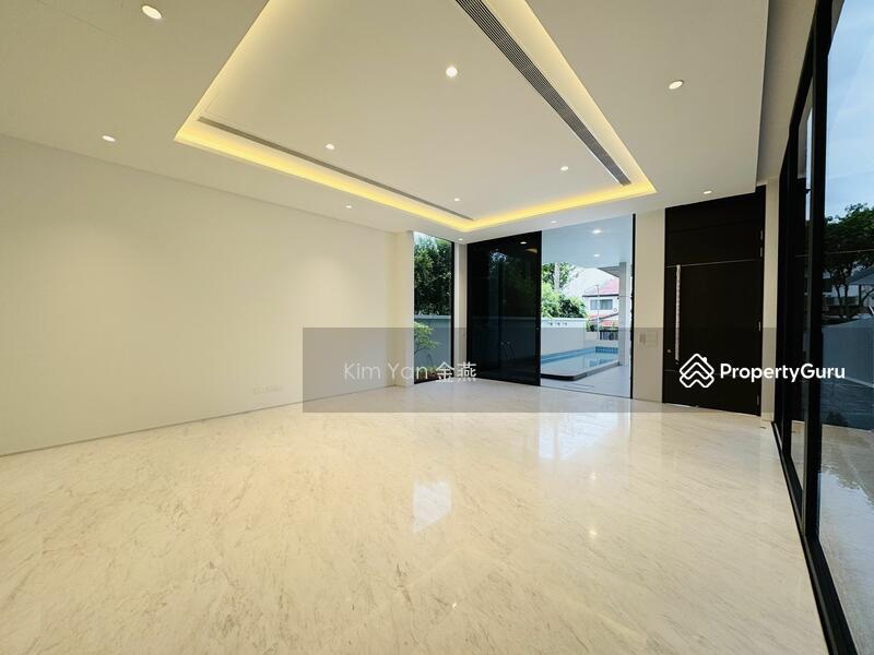 Bungalow for Sale, Brand New & Luxury Bungalow with Lift & pool, quality finishes, Fair face concrete featured wall, SGD 15,500,000 | 999-year lease