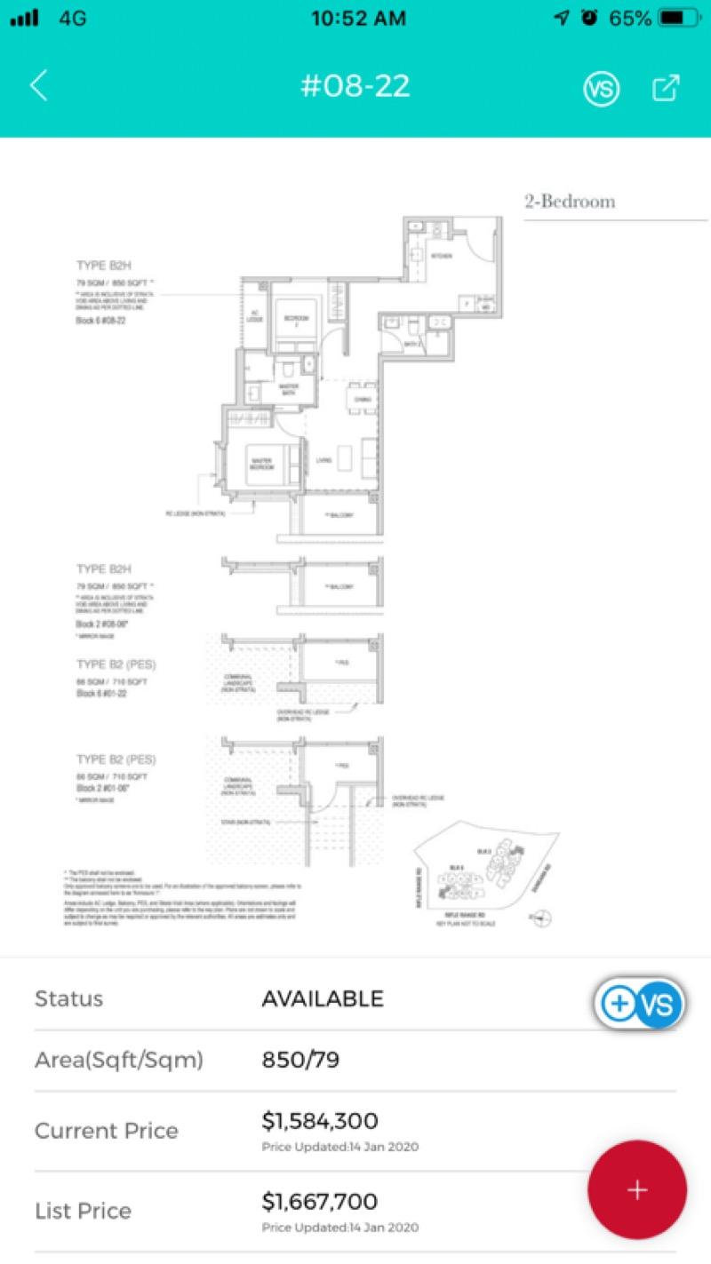Condominium for Sale, Mayfair Modern Condominium For Sale, $1,890,000, 2 Bed 2 Bath 850 sqft $2,224.00 psf, SGD 1,890,000