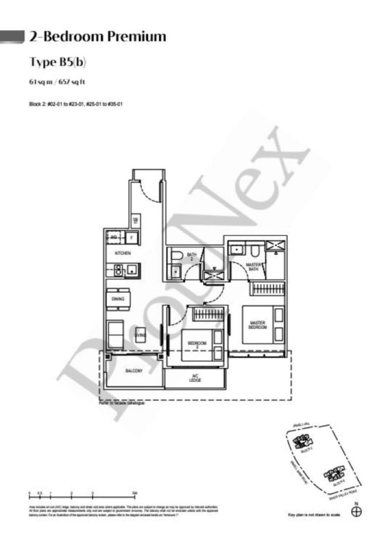 Condominium for Sale, Irwell Hill Residences Condominium For Sale, $1,990,000, 2 Bed 2 Bath 657 sqft $3,029.00 psf, SGD 1,990,000 | 99-year Leasehold