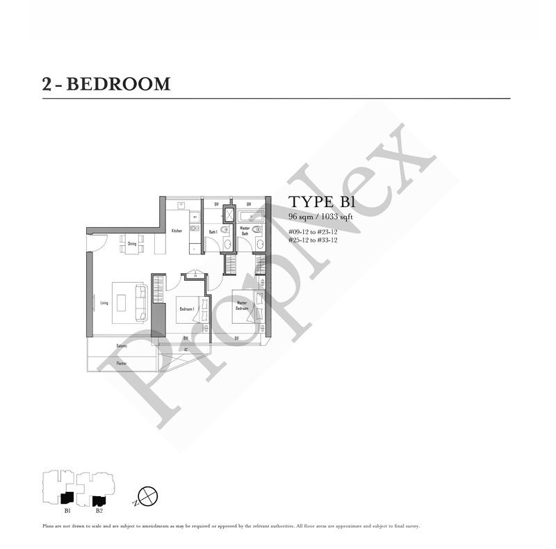 Condominium for Sale, V on Shenton Condominium For Sale, $2,100,000, 2 Bed 2 Bath 1,033 sqft $2,033.00 psf, SGD 2,100,000 | 99-year Leasehold