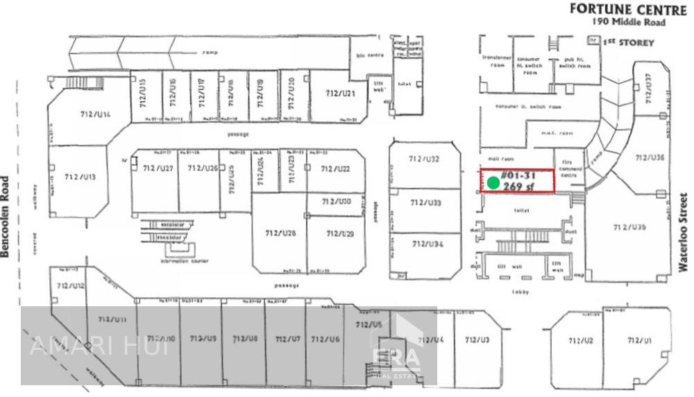 F&B Space for Sale, Middle Road Fortune Centre, SGD 650,000 | Leasehold 99