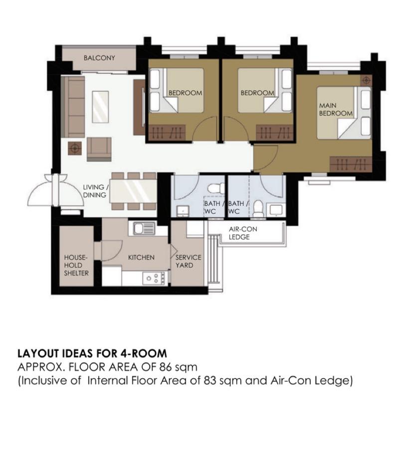 HDB Apartment for Sale, 36 Margaret Drive HDB Apartment For Sale, $1,300,000, 3 Bed 2 Bath 925 sqft $1,405.00 psf, SGD 1,300,000 | 99-year Leasehold