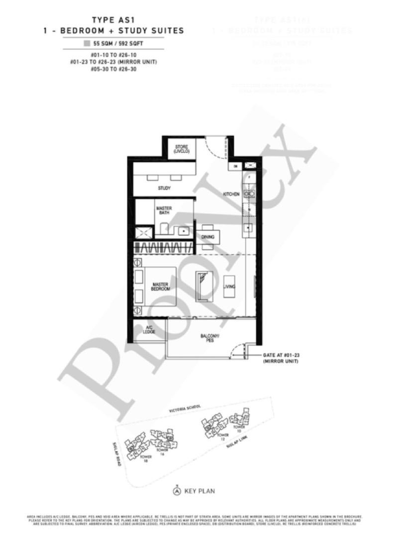 Apartment for Sale, Seaside Residences Apartment For Sale, $1,270,000, 1 Bed 1 Bath 592 sqft $2,145.00 psf, SGD 1,270,000 | 99-year Leasehold