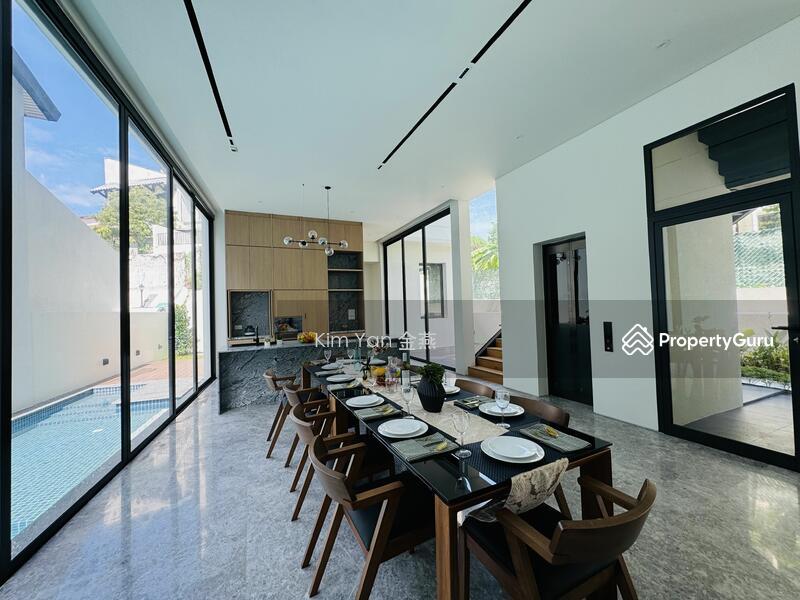 Bungalow for Sale, Brand new bungalow with lift and swimming pool, wide frontage to park 4 cars inside, luxury finishes, SGD 16,990,000 | Freehold