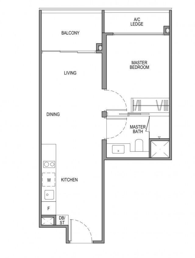 Condominium for Sale, Kopar At Newton Condominium For Sale, $1,340,000, 1 Bed 1 Bath 516 sqft $2,597.00 psf, SGD 1,340,000 | 99-year Leasehold