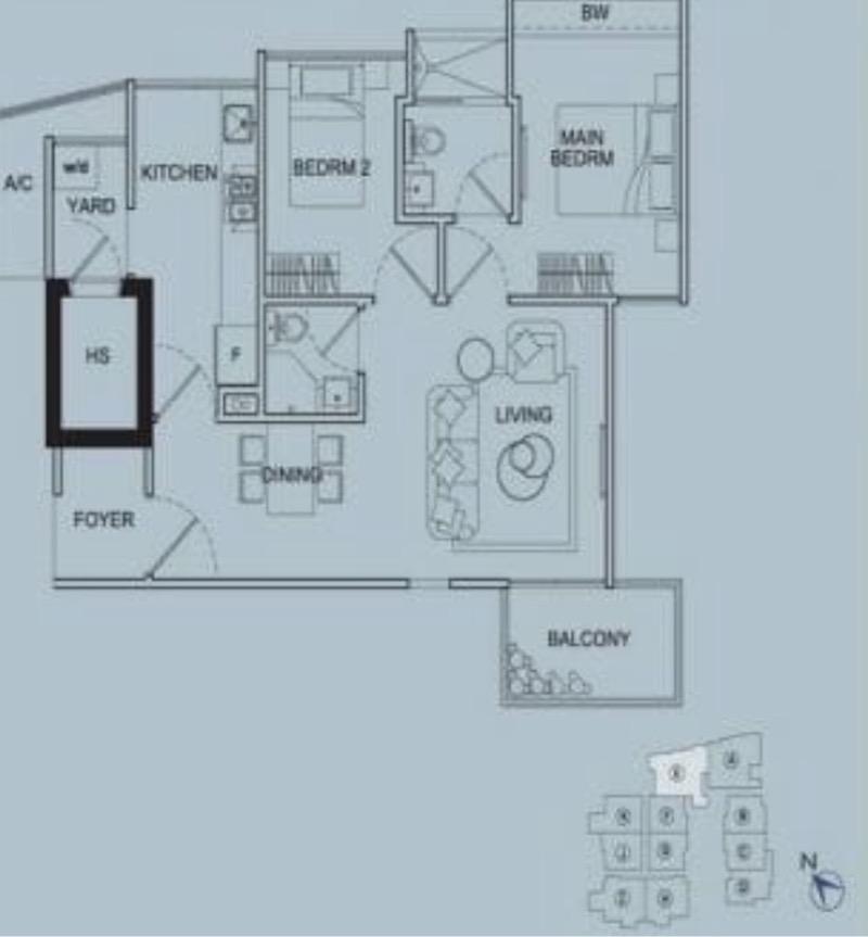 Apartment for Sale, Mackenzie 88 Apartment For Sale, $1,550,000, 2 Bed 2 Bath 840 sqft $1,845.00 psf, SGD 1,550,000 | Freehold