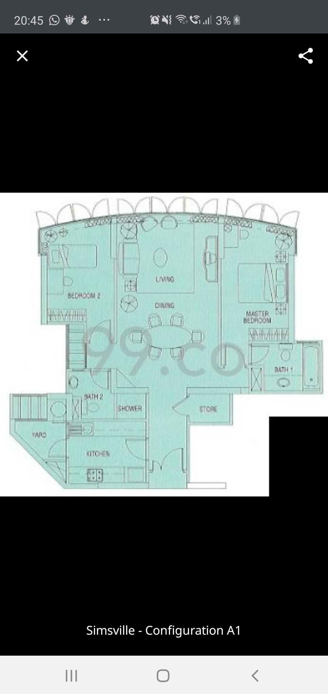Condominium for Sale, Simsville Condominium For Sale, $1,500,000, 2 Bed 2 Bath 969 sqft $1,548.00 psf, SGD 1,500,000