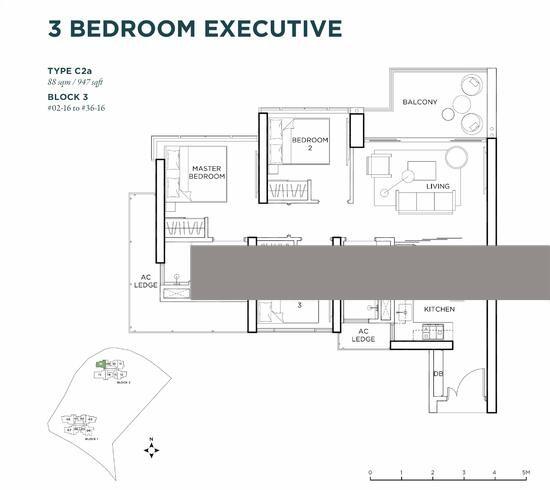 Condominium for Sale, Gem Residences Condominium For Sale, $1,780,000, 3 Bed 2 Bath 947 sqft $1,880.00 psf, SGD 1,780,000 | 99-year Leasehold
