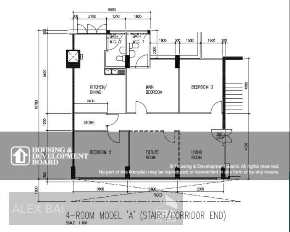 HDB - 3 room for Sale, Choa Chu Kang Avenue 3 286 Choa Chu Kang Avenue 3, SGD 595,000 | Leasehold