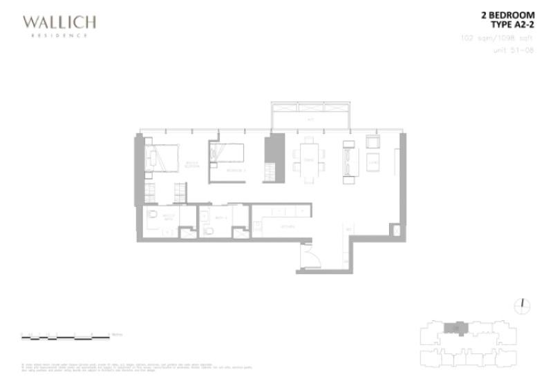 Condominium for Sale, Wallich Residence Condominium For Sale, $3,900,000, 2 Bed 2 Bath 1,098 sqft $3,552.00 psf, SGD 3,900,000
