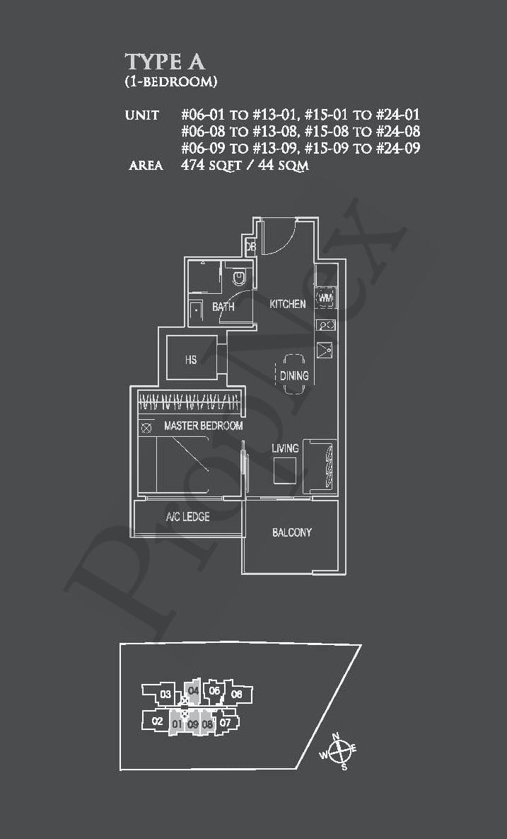 Condominium for Sale, 26 Newton Condominium For Sale, $1,100,000, 1 Bed 1 Bath 474 sqft $2,321.00 psf, SGD 1,100,000 | Freehold