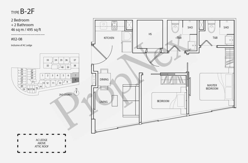 Apartment for Sale, Guillemard Suites Apartment For Sale, $950,000, 2 Bed 2 Bath 495 sqft $1,919.00 psf, SGD 950,000 | Freehold