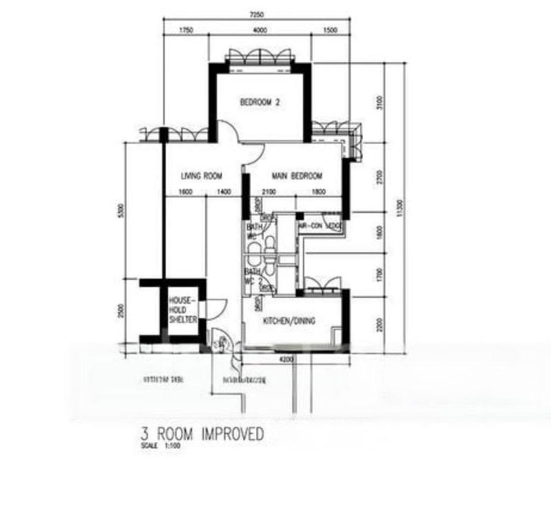 HDB Apartment for Sale, 90 Tanglin Halt Road HDB Apartment For Sale, $810,000, 2 Bed 2 Bath 645 sqft $1,256.00 psf, SGD 810,000 | 99-year Leasehold