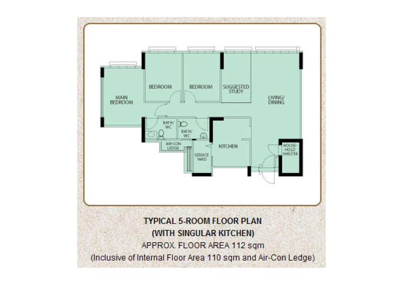 217A Sumang Walk HDB Apartment For Sale, $839,999, 3 Bed 2 Bath 1,205 sqft $697.00 psf