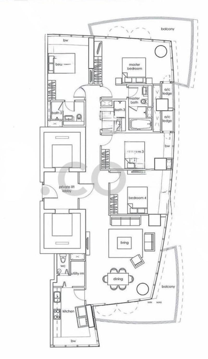 Condominium for Sale, One Shenton Condominium For Sale, $4,300,000, 4 Bed 4 Bath 2,260 sqft $1,903.00 psf, SGD 4,300,000 | 99-year Leasehold