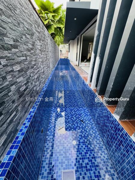 Semi-Detached for Sale, Brand new Semi-D, 4 levels with Lift & Swimming Pool, 5 bedrooms ensuite, modern with roof terrace, SGD 7,380,000 | 999-year lease