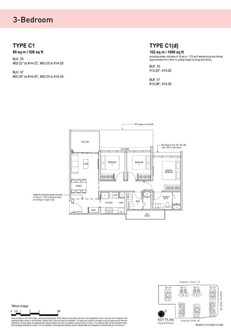 Condominium for Sale, The Tapestry Condominium For Sale, $1,648,888, 3 Bed 2 Bath 926 sqft $1,781.00 psf, SGD 1,648,888 | 99-year Leasehold