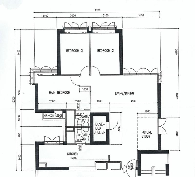 91 Tanglin Halt Road HDB Apartment For Sale, $1,430,000, 4 Bed 2 Bath 1,184 sqft $1,208.00 psf