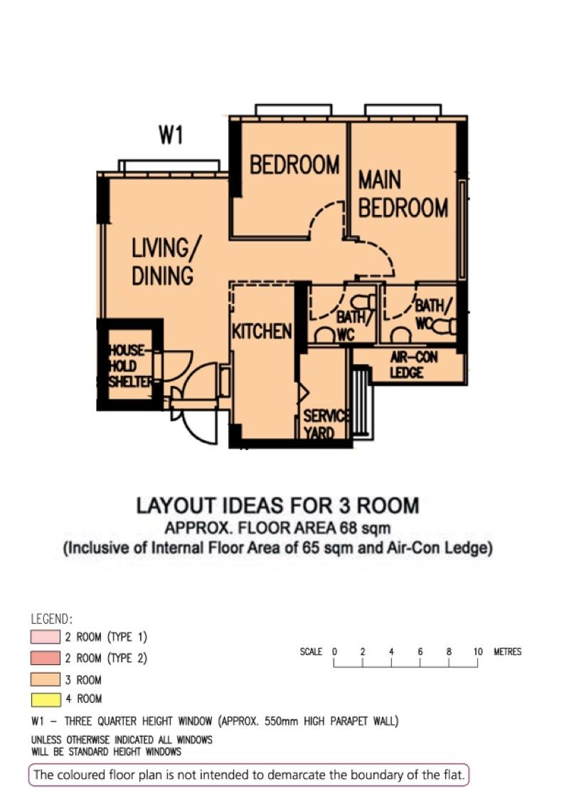 232C Sumang Lane HDB Apartment For Sale, $515,000, 2 Bed 2 Bath 731 sqft $705.00 psf
