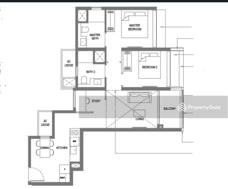 Apartment for Sale, THE M Apartment For Sale, $2,168,888, 2 Bed 2 Bath 753 sqft $2,880.00 psf, SGD 2,168,888