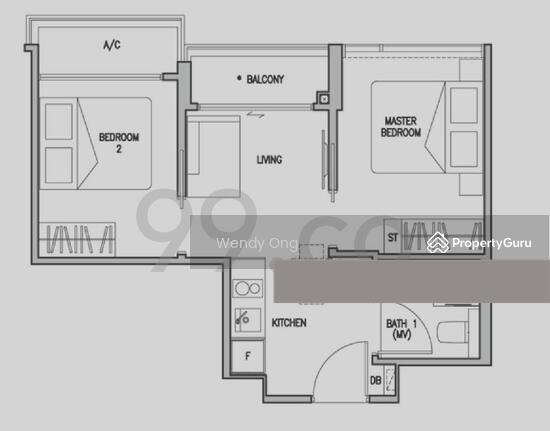 Condominium for Sale, RV Altitude Condominium For Sale, $1,388,000, 2 Bed 1 Bath 441 sqft $3,147.00 psf, SGD 1,388,000 | Freehold