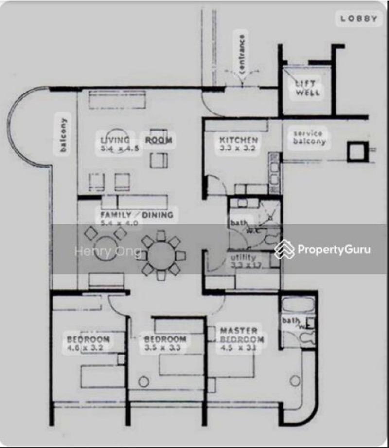 Apartment for Sale, NEPTUNE COURT Apartment For Sale, $1,850,000, 3 Bed 2 Bath 1,636 sqft $1,131.00 psf, SGD 1,850,000