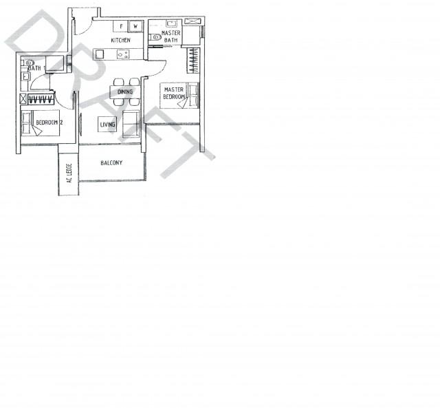 Condominium for Sale, The Lakefront Residences Condominium For Sale, $1,390,000, 2 Bed 2 Bath 721 sqft $1,928.00 psf, SGD 1,390,000 | 99-year Leasehold