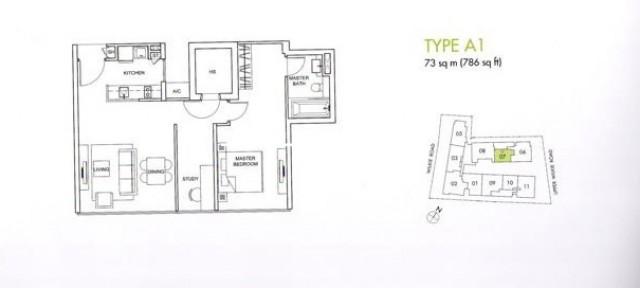 Condominium for Sale, Wilkie Studio Condominium For Sale, $1,300,000, 2 Bed 1 Bath 764 sqft $1,702.00 psf, SGD 1,300,000 | Freehold