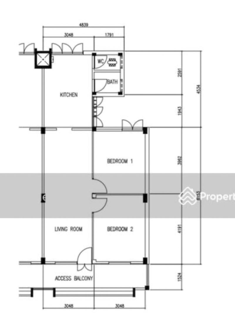 HDB Apartment for Sale, 1 Changi Village Road HDB Apartment For Sale, $350,000, 2 Bed 2 Bath 710 sqft $493.00 psf, SGD 350,000 | 99-year Leasehold