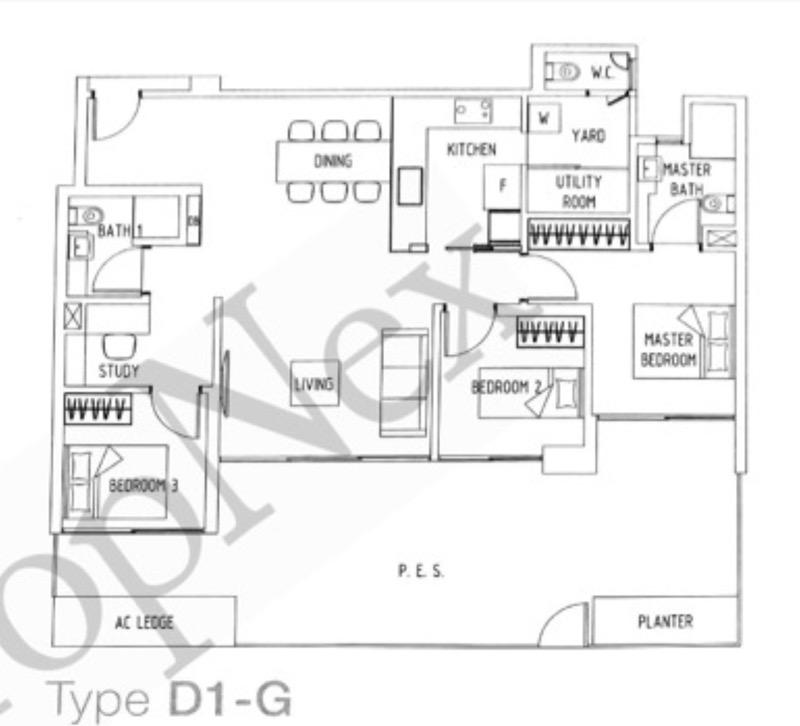 Condominium for Sale, The Lakefront Residences Condominium For Sale, $2,450,000, 3 Bed 3 Bath 1,711 sqft $1,432.00 psf, SGD 2,450,000 | 99-year Leasehold