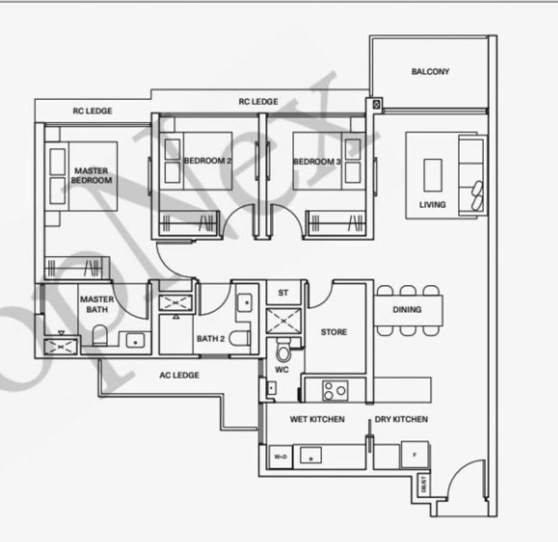 Condominium for Sale, Clavon Condominium For Sale, $2,888,888, 3 Bed 3 Bath 1,130 sqft $2,557.00 psf, SGD 2,888,888 | 99-year Leasehold