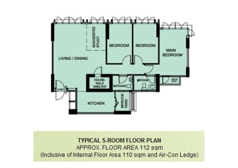 470C Upper Serangoon Crescent HDB Apartment For Sale, $880,000, 3 Bed 2 Bath 1,205 sqft $730.00 psf