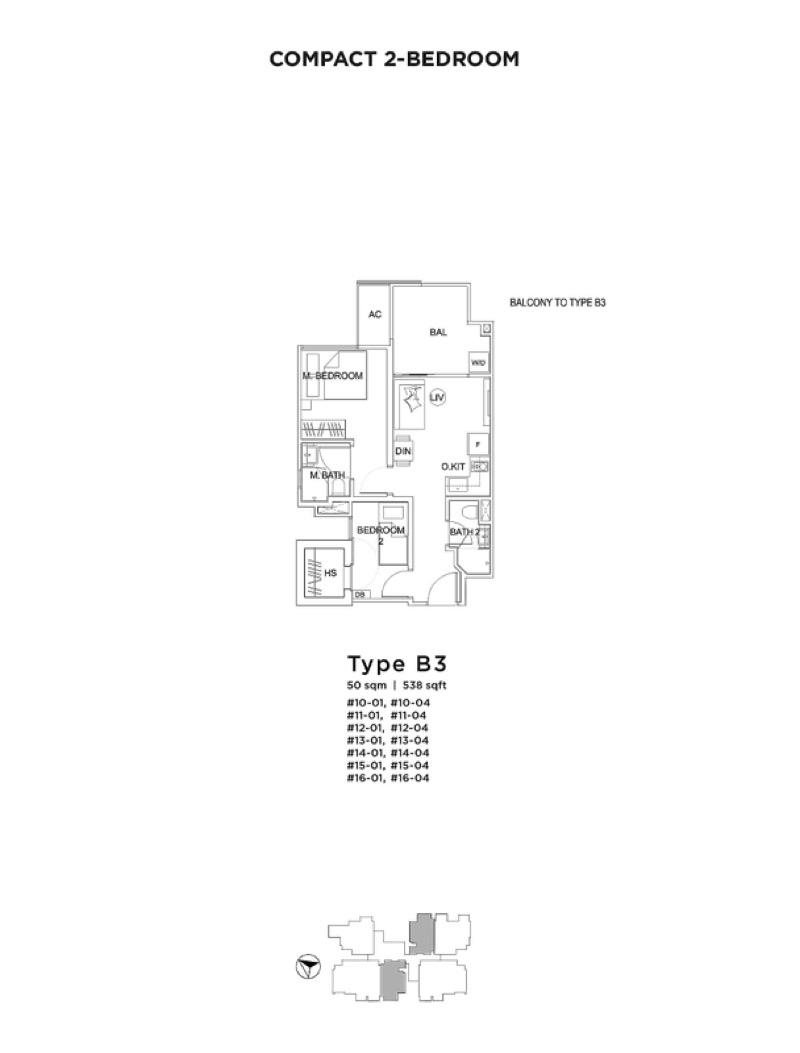 Uptown @ Farrer Condominium For Sale, $1,200,000, 2 Bed 2 Bath 538 sqft $2,230.00 psf