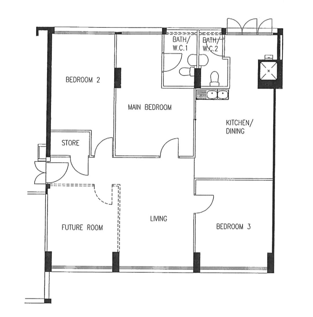 408 Choa Chu Kang Avenue 3 HDB Apartment For Sale, $599,000, 4 Bed 2 Bath 1,130 sqft $530.00 psf