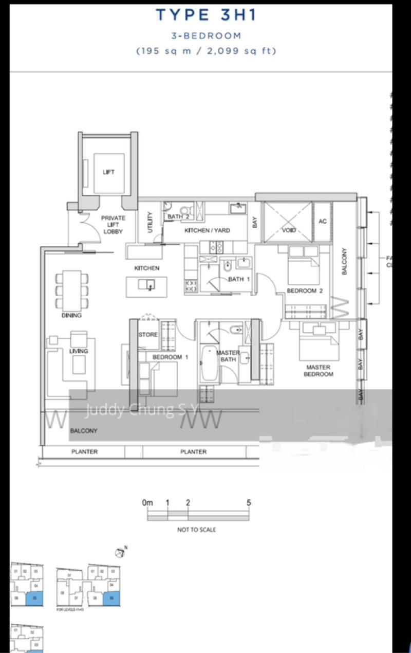 Condominium for Sale, SOUTH BRIDGE RESIDENCES  Condominium For Sale, $8,980,000, 4 Bed 5 Bath 2,260 sqft $3,973.00 psf, SGD 8,980,000 | 99-year Leasehold